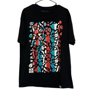 Mens Hawaii's Finest Flag Crackle Iconic Graphic Shirt Teal Red White Size Large
